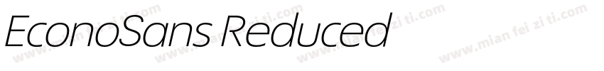 EconoSans Reduced字体转换